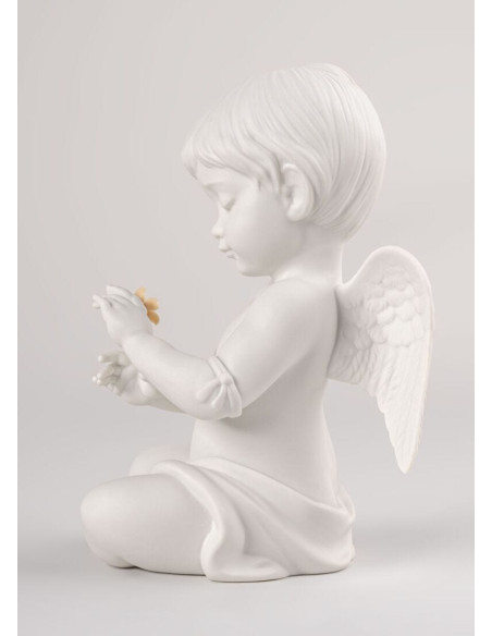 Lladró Angel with flower sculpture