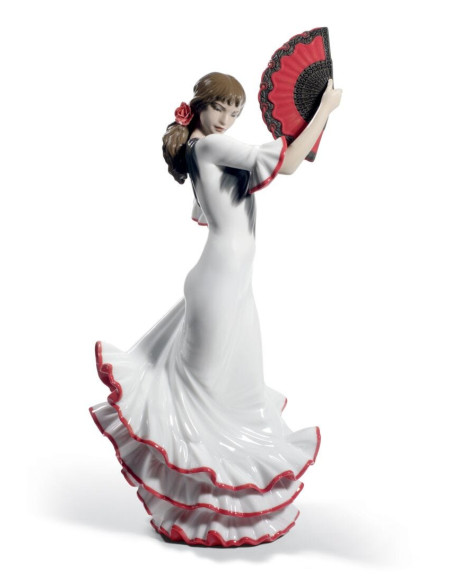 Lladró Passion and Soul Flamenco Woman Figurine. 60th Anniversary. Red