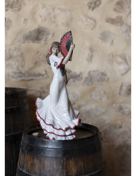 Lladró Passion and Soul Flamenco Woman Figurine. 60th Anniversary. Red