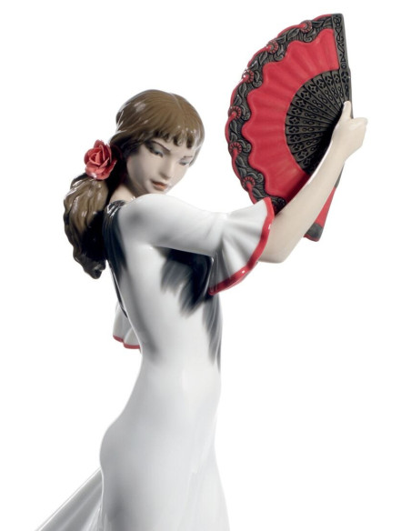 Lladró Passion and Soul Flamenco Woman Figurine. 60th Anniversary. Red