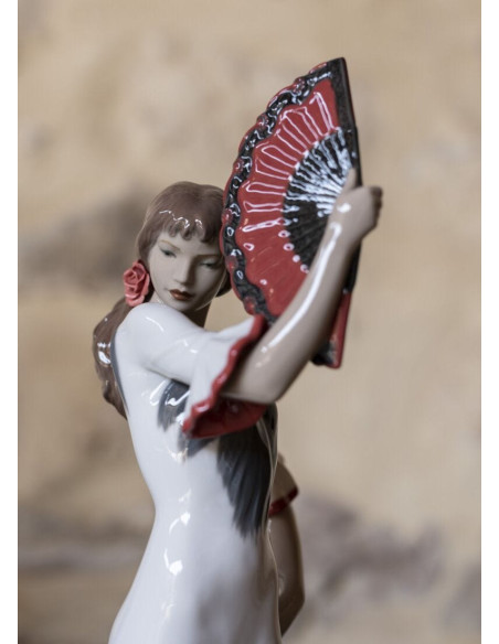 Lladró Passion and Soul Flamenco Woman Figurine. 60th Anniversary. Red