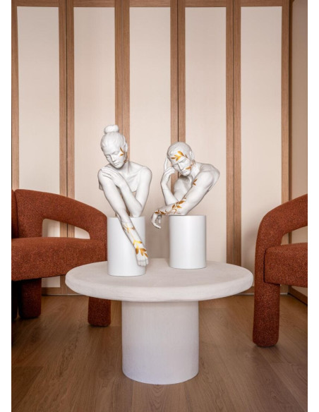 Lladró Reflections of Nature - Him Sculpture. White-gold