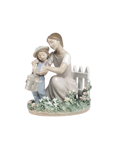 Lladró Lessons in the Garden statue