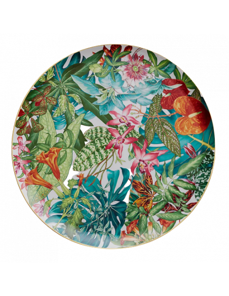 Hermès Passifolia round platter. Large model