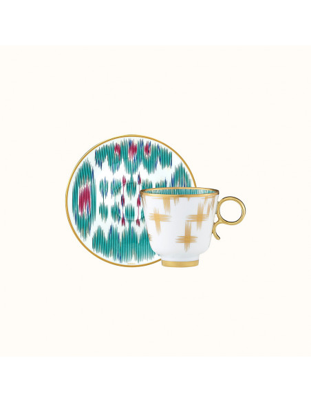 Hermès Voyage en Ikat Set of 2 coffee cups