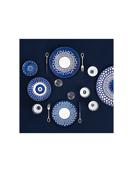 Hermès Bleus D'Ailleurs cake plate