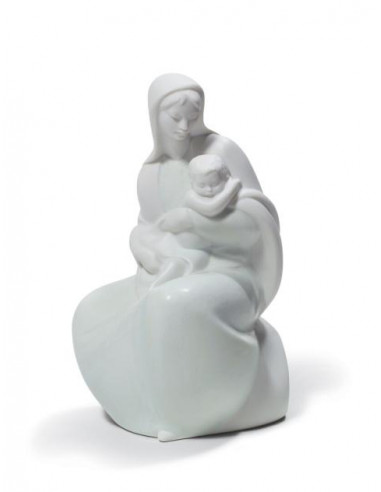 Lladró Set 2 pieces Nativity White Stoneware