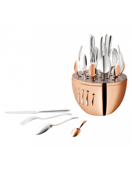 Christofle Uovo Set 24 pezzi Mood Oro rosa