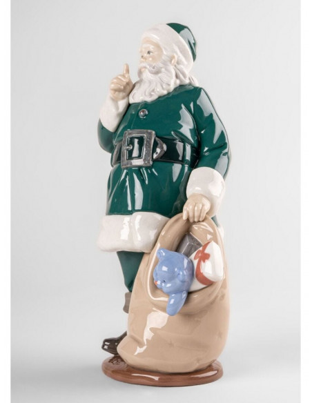 Lladró Statua È arrivato Babbo Natale. Verde