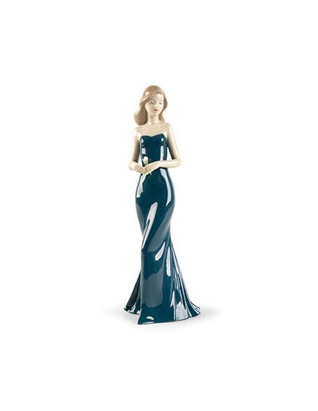 Nao The elegance of a rose statue (light blue)