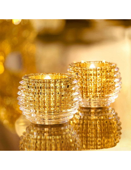 Baccarat Eye Votive. Gold