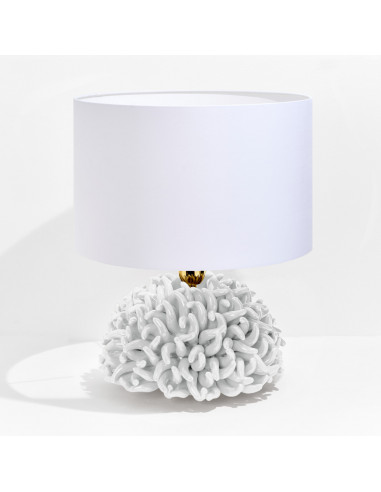 Riccio Caprese Lampada Anemone 34x40 Bianco