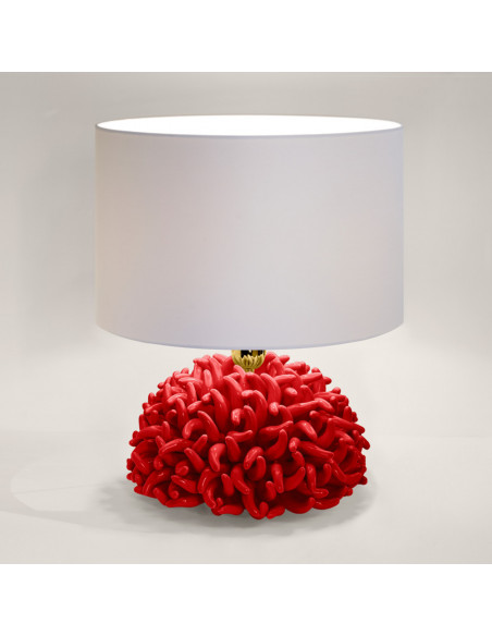 Riccio Caprese Lampada Anemone 34x40 Rosso