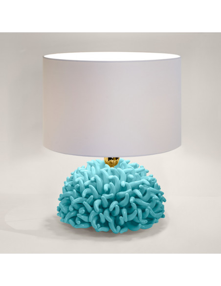 Riccio Caprese Lampada Anemone 34x40 Acquamarina