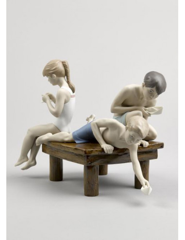 Lladró Statua Bambini con barchette di carta