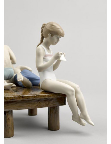 Lladró Paper Boats Children Figurine