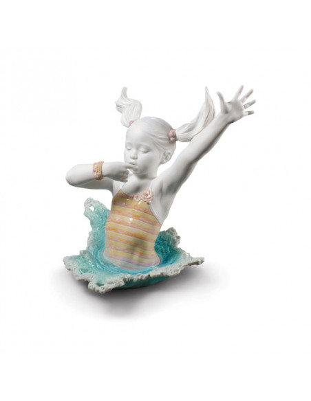 Lladró Baby dives statue
