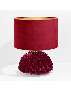 Riccio Caprese Lampada Anemone 22x31 Bordeaux