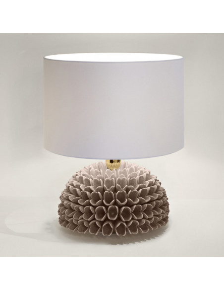 Riccio Caprese Lampada Dalia 34x40 Tortora