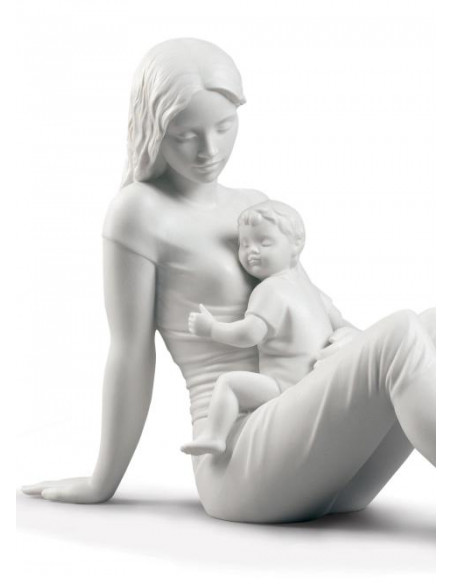 Lladró A mother's love Figurine. Matte White