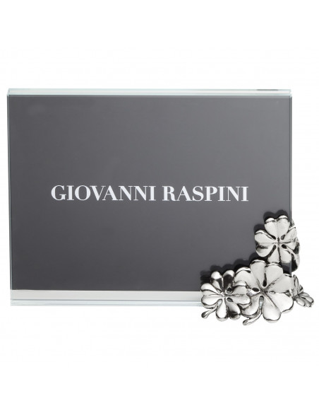 Giovanni Raspini Portafoto Double Quadrifogli Bronzobianco