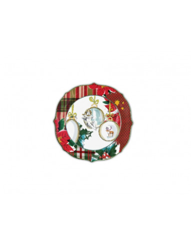 Baci Milano Set 18 piatti Tartan Xmas
