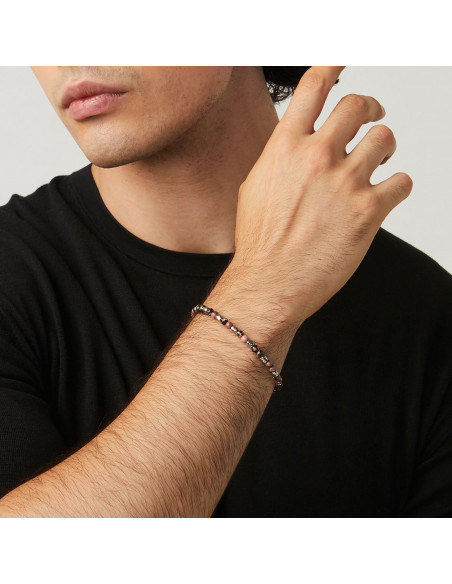 Giovanni Raspini Bracciale Uomo Tango Labradorite Argento 925