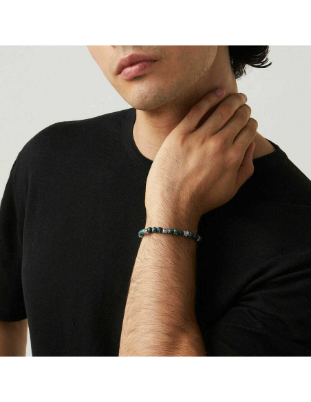 Giovanni Raspini Bracciale Uomo Tango Diaspro Verde Argento 925