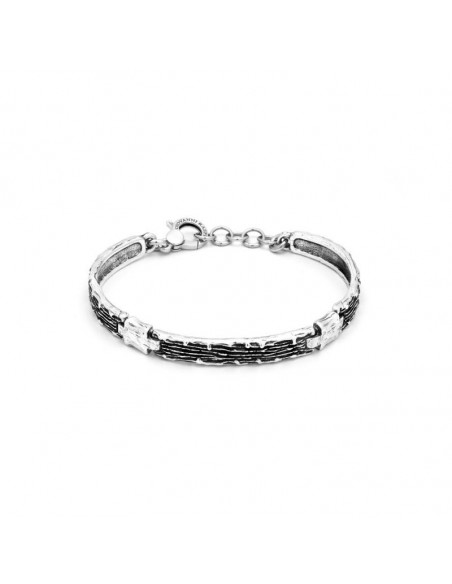 Giovanni Raspini Bracciale Uomo Graffiato Argento 925