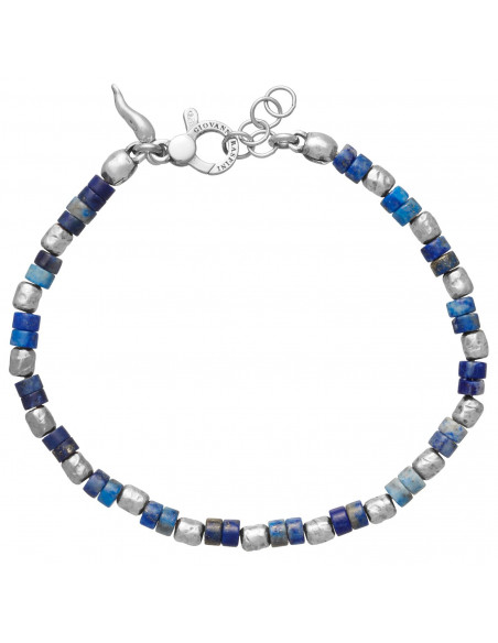 Giovanni Raspini Bracciale Uomo Tango Lapislazzuli Argento 925