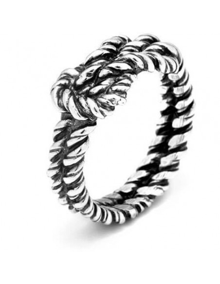 Giovanni Raspini Anello Uomo Nodo Piano Argento 925