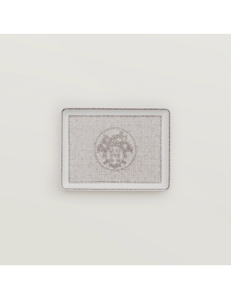 Hermès Vassoio piccolo Mosaïque Platino