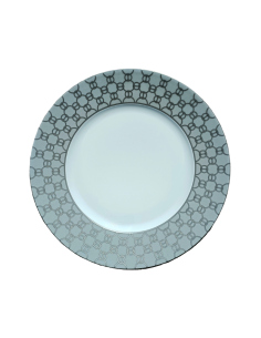 Hermès Piatto piano Fil d'argent Gris