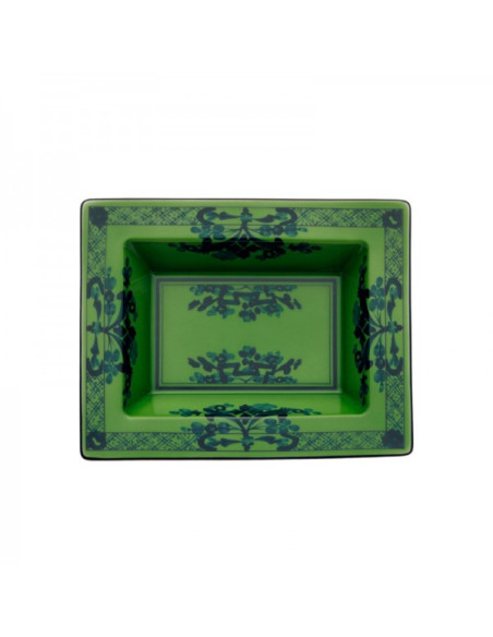 Ginori 1735 Oriente Italiano Malachite green rectangular change tray