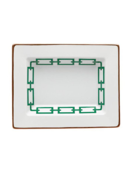 Ginori 1735 Svuotatasche rettangolare Catene Smeraldo