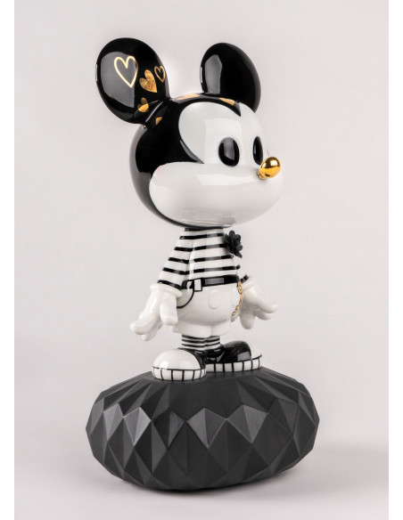 Lladró Scultura Mickey in black and white