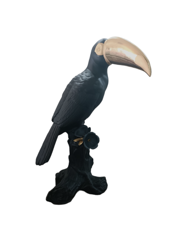 Lladró Toucan Sculpture. Black-gold. Limited...