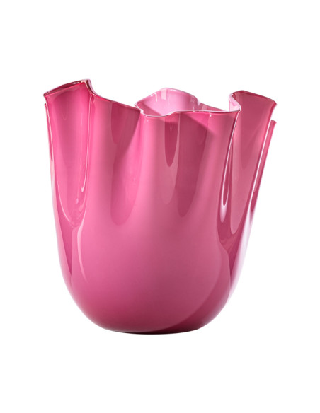 Venini Fazzoletto Magenta vase. Small