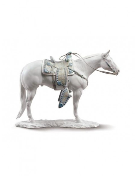 Lladrò White Quarter Horse Sculpture