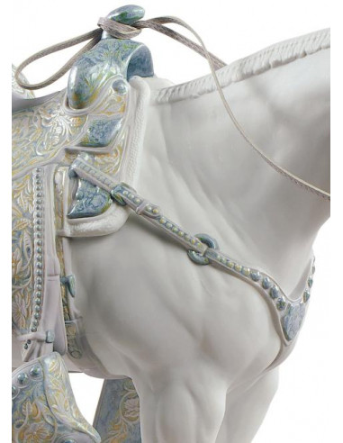 Lladrò White Quarter Horse Sculpture