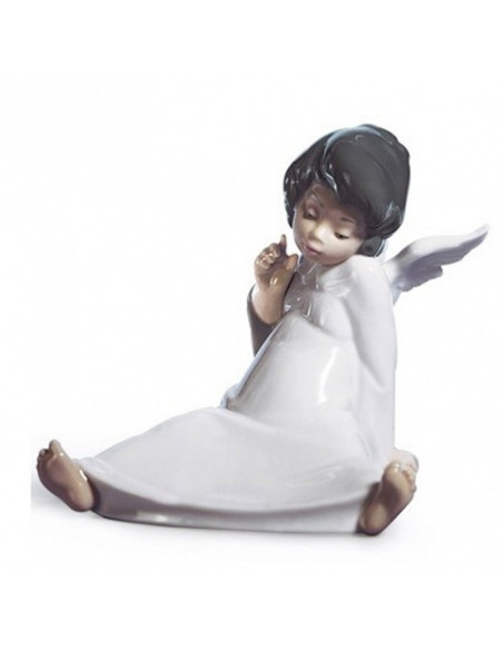 Lladró Admiring Angel Statue