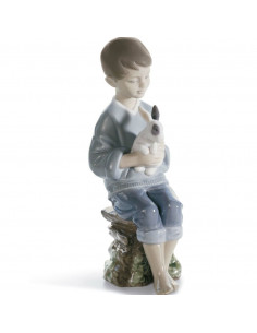 Lladró Statua Bimbo Il mio amico di cotone