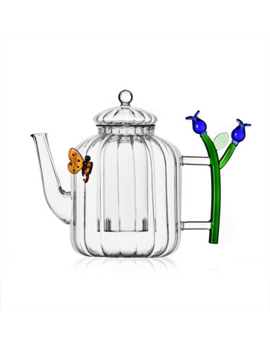 Ichendorf Milano Teiera Ottica Fiore blu e...