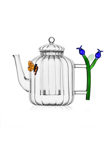 Ichendorf Milano Teiera Ottica Fiore blu e farfalla