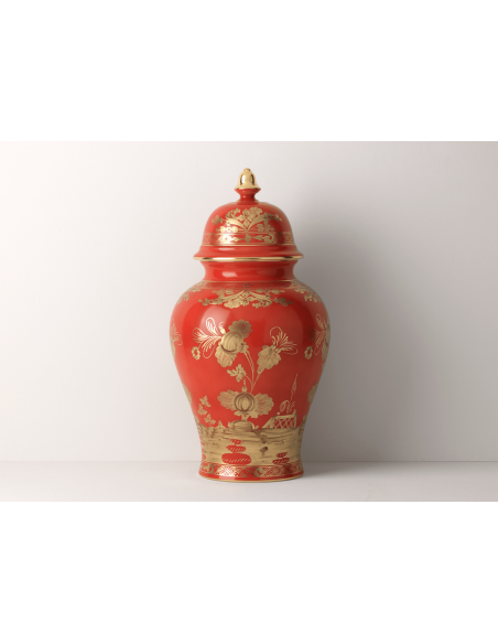 Ginori 1735 Vaso Potiche Grande Oriente Italiano Rubrum
