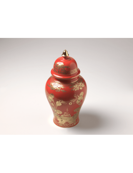 Ginori 1735 Vaso Potiche Grande Oriente Italiano Rubrum