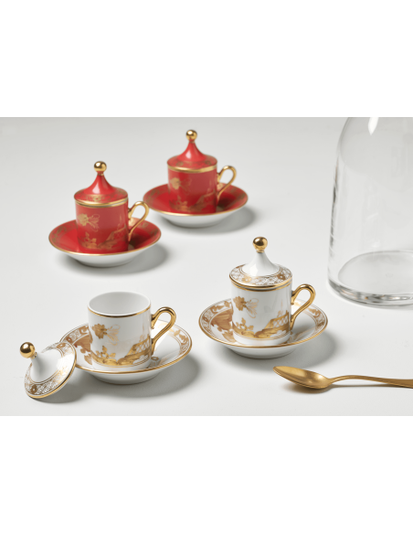 Ginori 1735 Oriente Italiano aurum coffee set for two