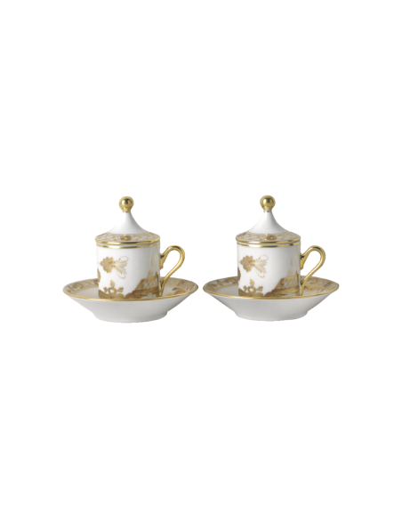 Ginori 1735 Oriente Italiano aurum coffee set for two