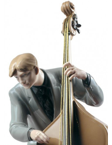 Lladró Statua Bassista jazz