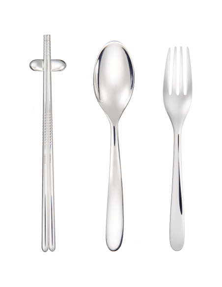 Christofle Uovo Set 24 pezzi Mood Asia argentato